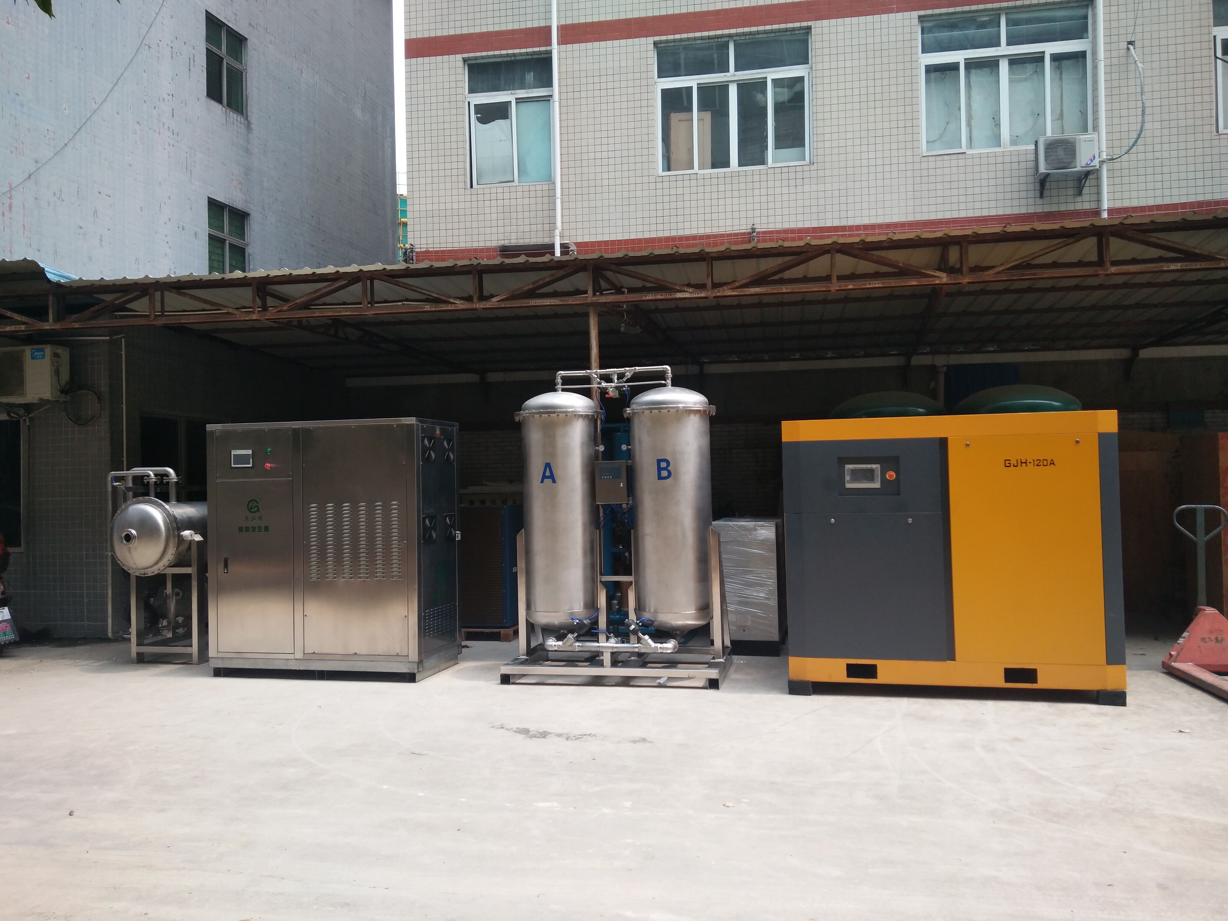 佳環8月份，出貨一套5KG氧氣源臭氧發生器應用于洗滌廢水回水處理
